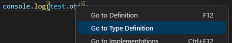 Choose Go to Type Definition