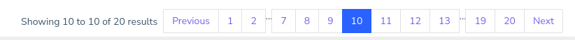 currently pagination shown like in image