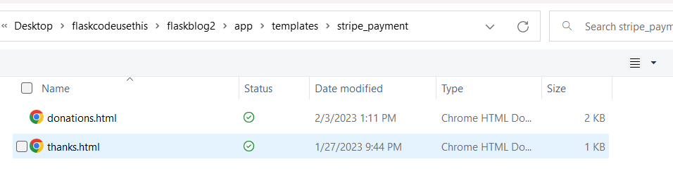 Here is the templates and stripe_payment subfolder