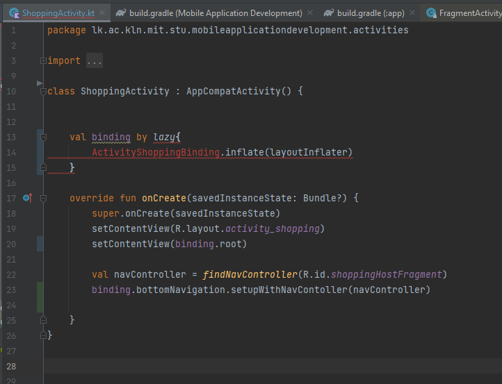 A screenshot of the code below, with ActivityShoppingBinding in red