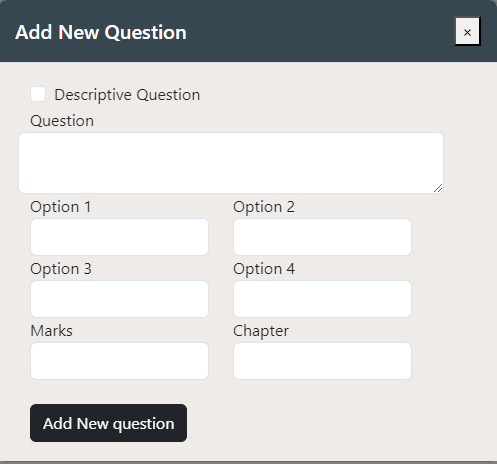 Form add new question 